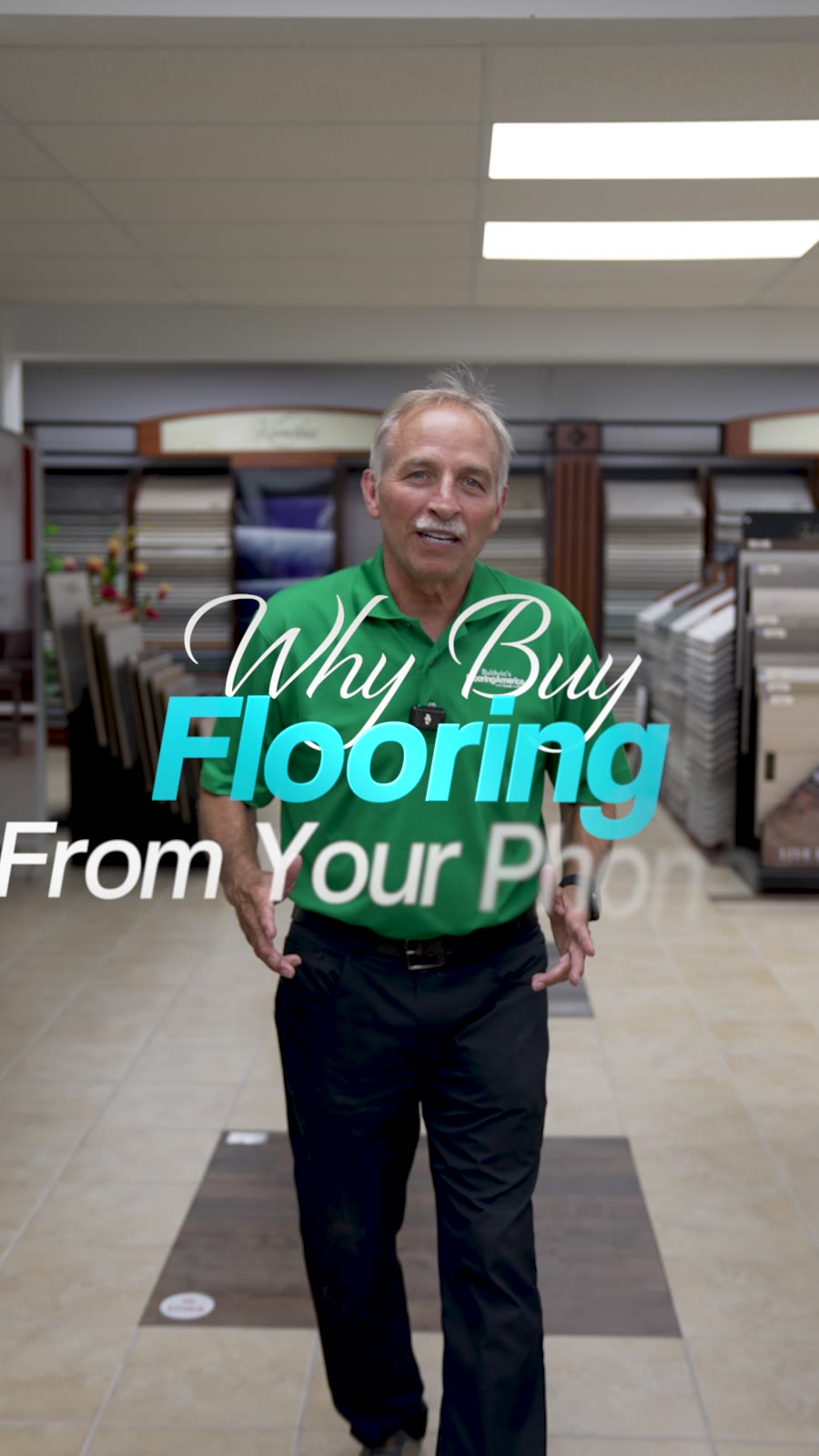 Baldwin's Flooring America monthly reel with animated captions, produced by B&I Productions